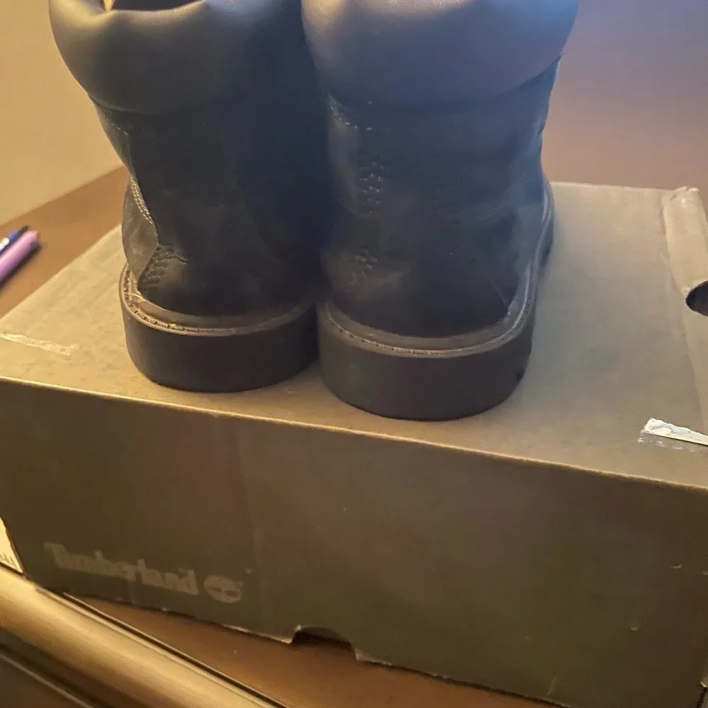 Timberland Kids Black Nubuck Lace-Up Boots